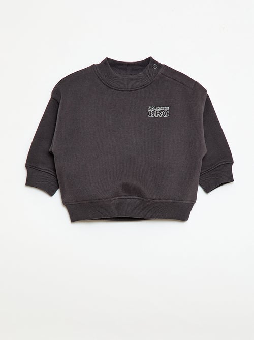 Sweater met ronde hals brother and sister - Kiabi