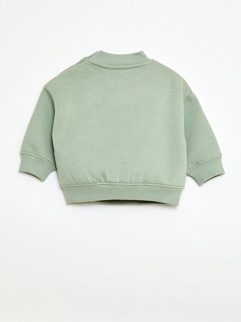 Sweater met ronde hals brother and sister Groen - Kiabi