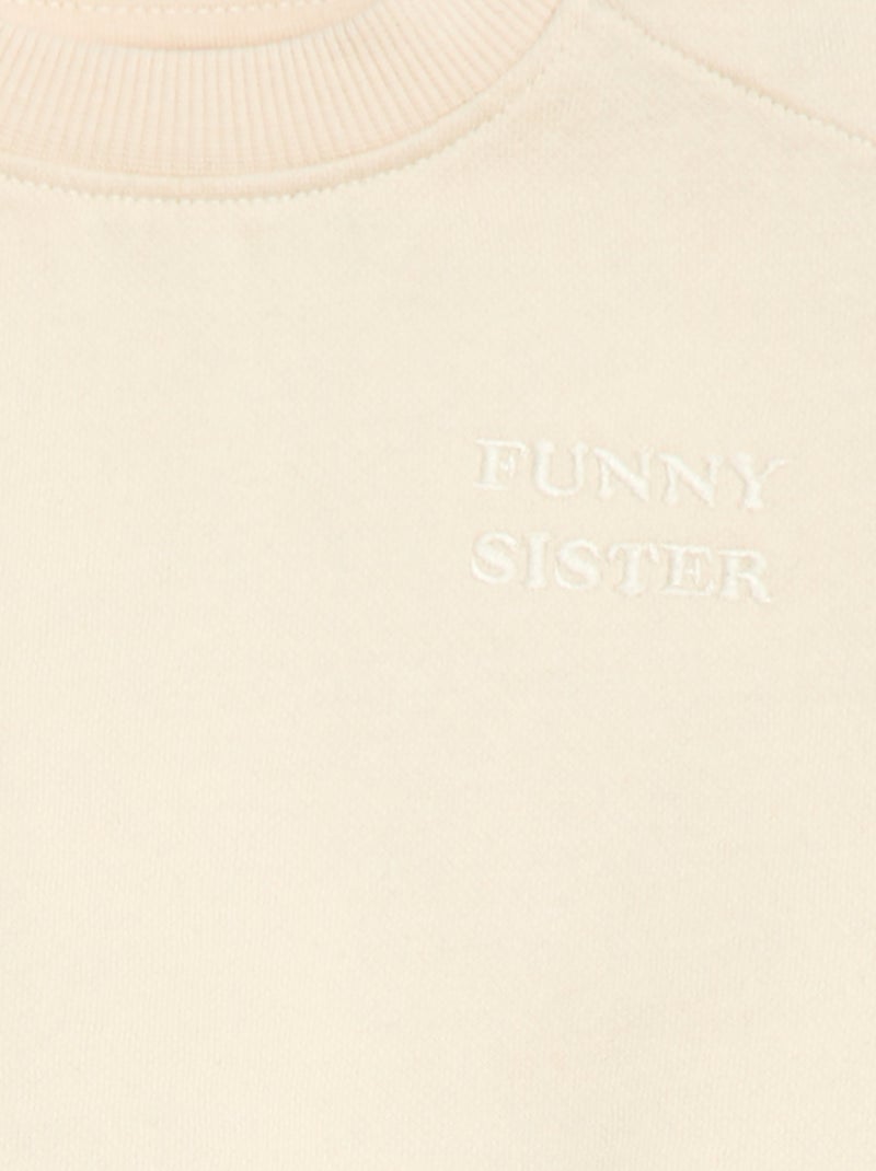 Sweater met ronde hals Brother & Sister Biege - Kiabi