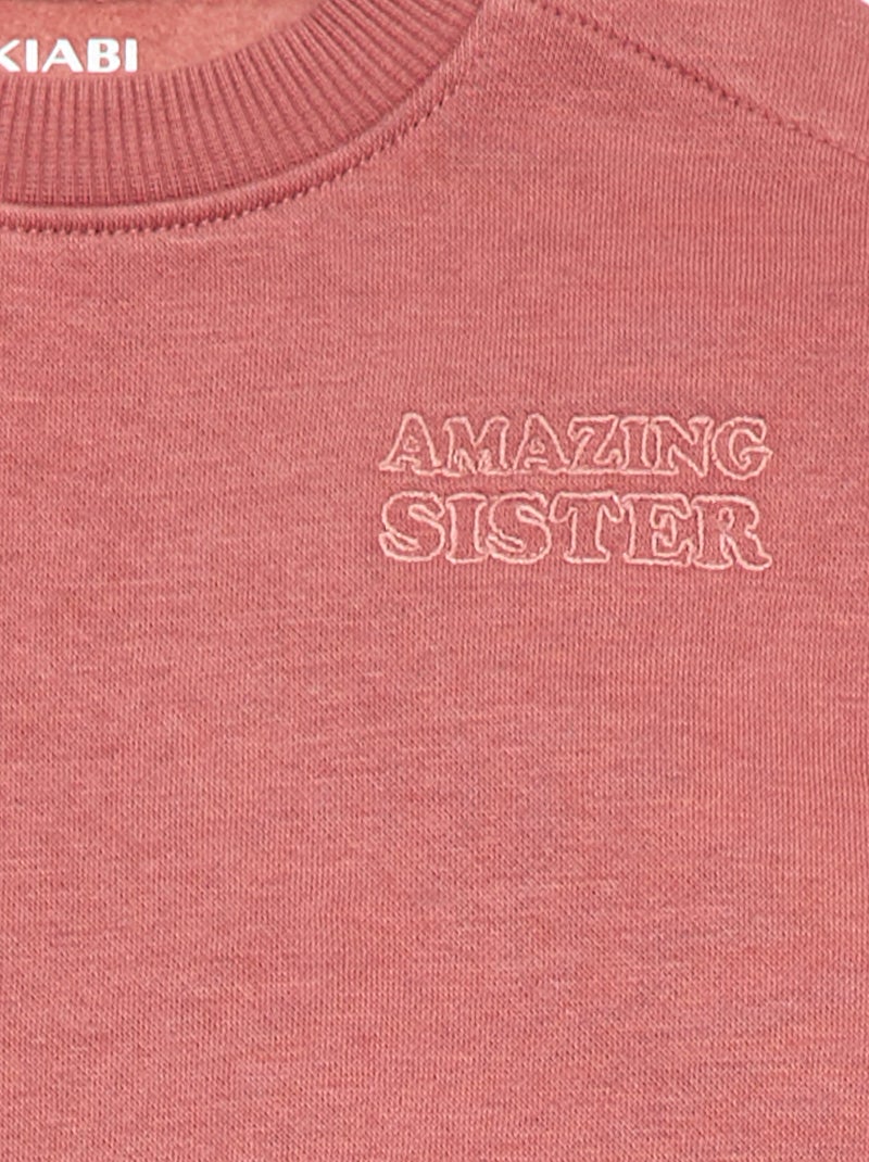 Sweater met ronde hals Brother & Sister Rose - Kiabi