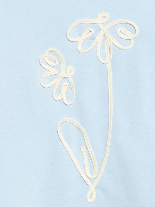 Sweater met ronde hals en koordjesmotief - Kiabi