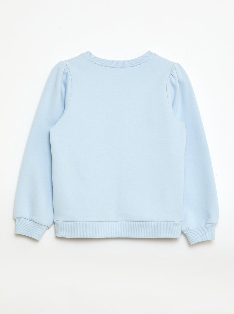 Sweater met ronde hals en koordjesmotief Blauw - Kiabi