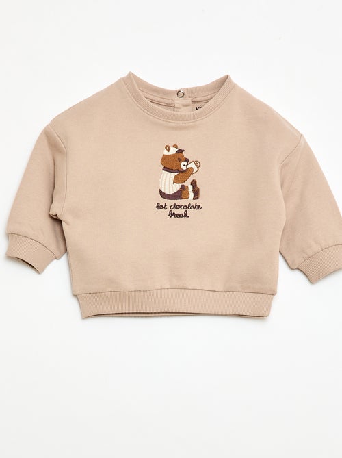 Sweater met ronde hals en opgestikte zak - Kiabi