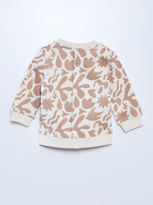 Sweater met ronde hals en print - Kiabi
