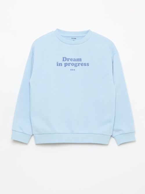 Sweater met ronde hals en print - Kiabi