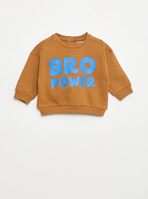 Sweater met ronde hals en print - Kiabi