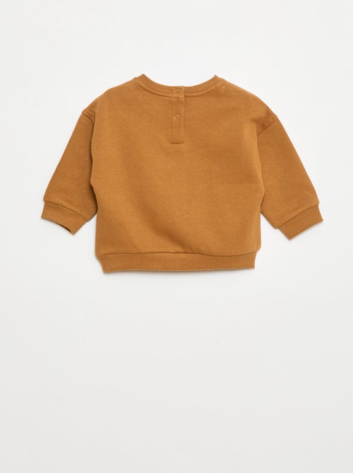 Sweater met ronde hals en print - Kiabi