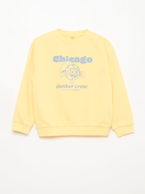 Sweater met ronde hals en print - Kiabi