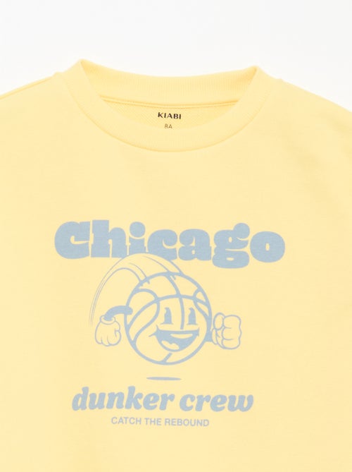 Sweater met ronde hals en print - Kiabi