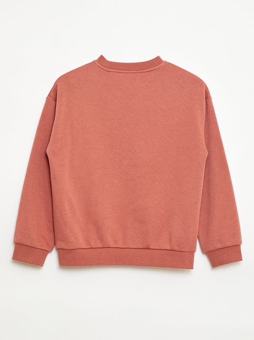 Sweater met ronde hals en print - Kiabi