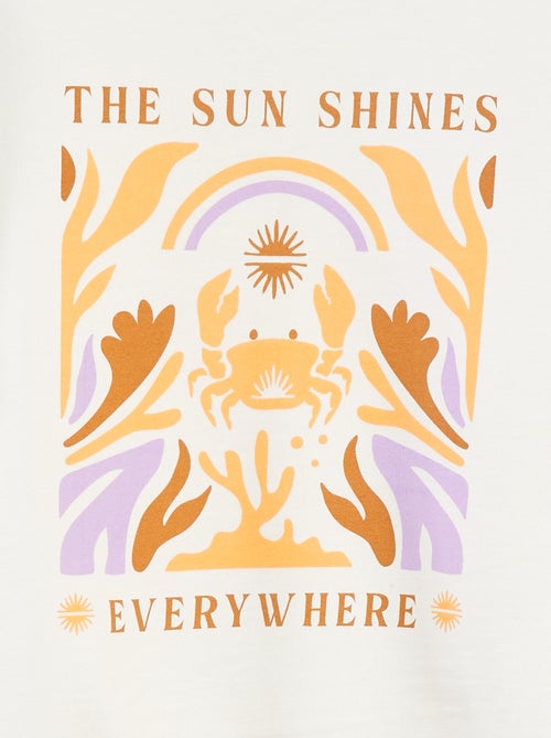 Sweater met ronde hals en print - Kiabi