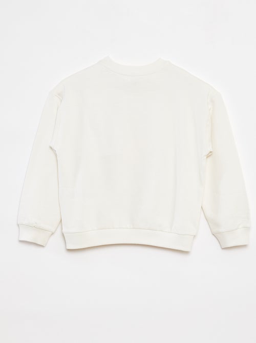 Sweater met ronde hals en print - Kiabi