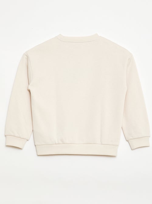 Sweater met ronde hals en print - Kiabi