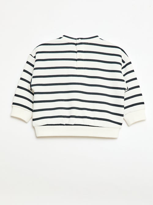 Sweater met ronde hals en print - Kiabi