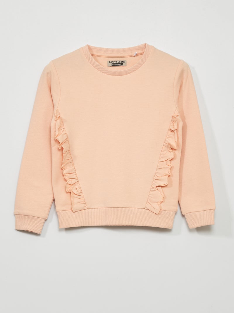 Sweater met ronde hals en volants ROSE - Kiabi