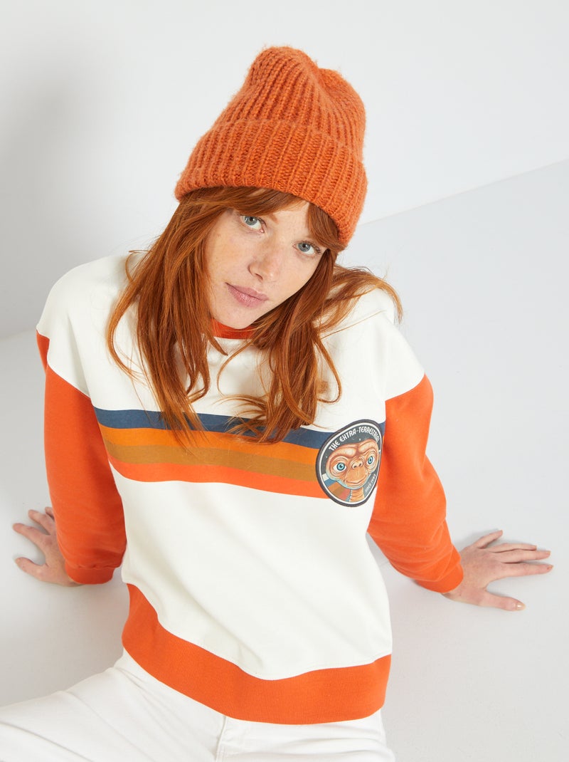 Sweater met ronde hals 'E.T.' WIT - Kiabi