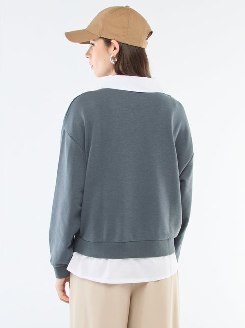 Sweater met ronde hals in 'campus'-stijl - Kiabi