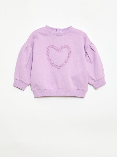 Sweater met ronde hals van lichte sweaterstof met motief - Kiabi