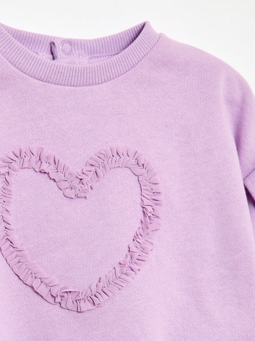 Sweater met ronde hals van lichte sweaterstof met motief - Kiabi