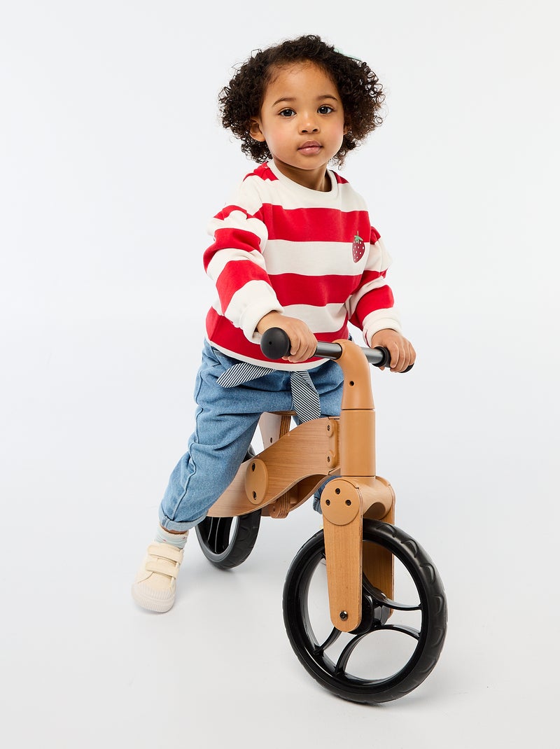 Sweater met ronde hals van lichte sweaterstof met motief Rood - Kiabi