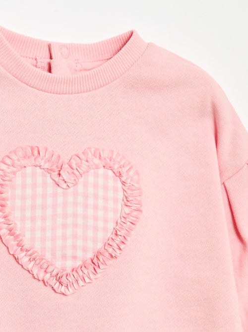 Sweater met ronde hals van lichte sweaterstof met motief - Kiabi