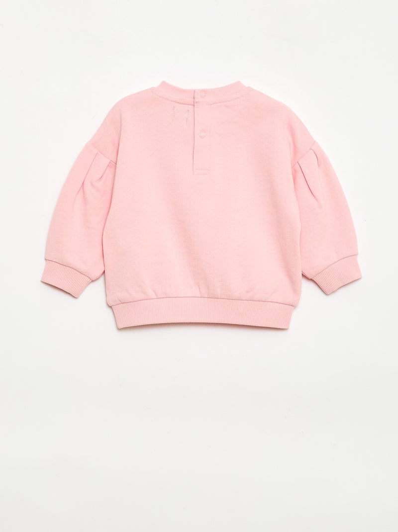 Sweater met ronde hals van lichte sweaterstof met motief Rose - Kiabi