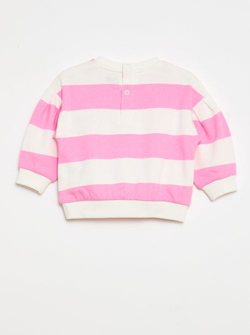 Sweater met ronde hals van lichte sweaterstof met motief - Kiabi