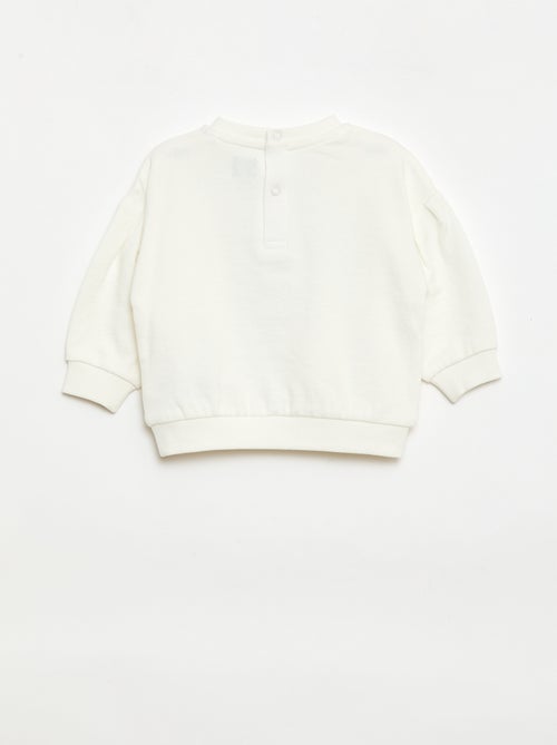 Sweater met ronde hals van lichte sweaterstof met motief - Kiabi