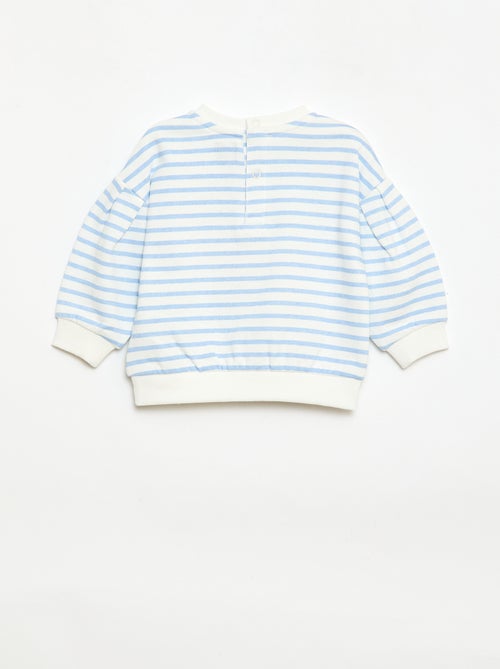 Sweater met ronde hals van lichte sweaterstof met motief - Kiabi