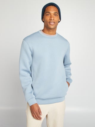 Sweater met ronde hals van neopreen