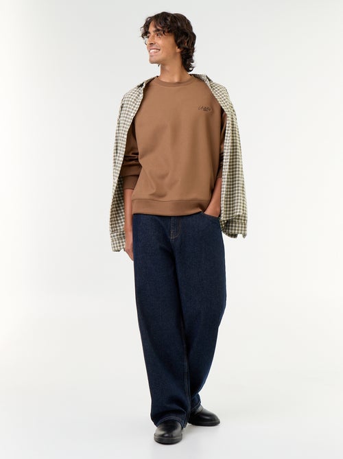 Sweater met ronde hals van piquéstof - Kiabi