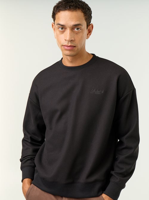 Sweater met ronde hals van piquéstof - Kiabi Sweater met ronde hals van piquéstof - Kiabi