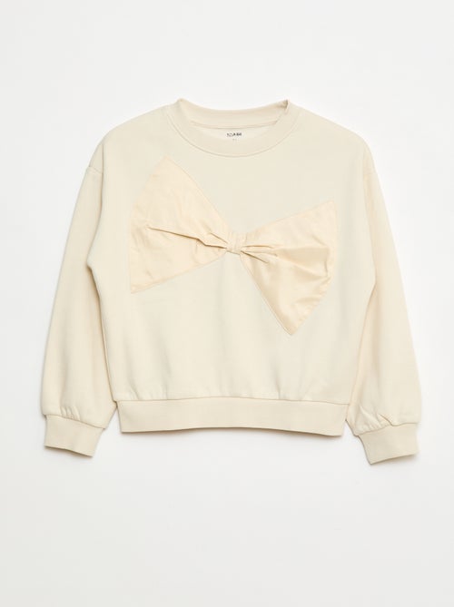 Sweater met satijnen strik - Kiabi