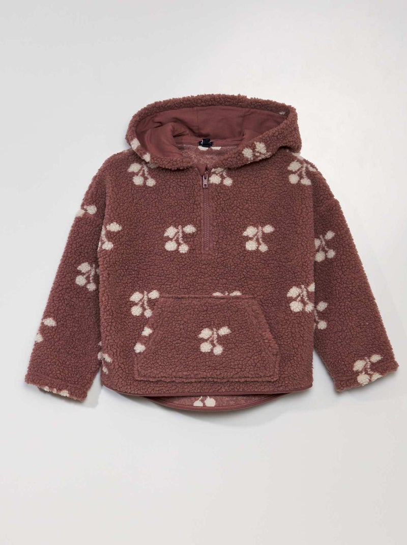Sweater met schapenvacht effect met schipperskraag ROSE - Kiabi