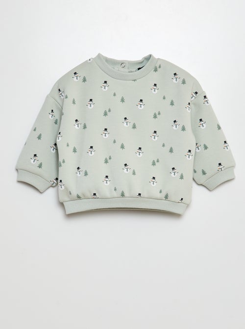 Sweater met sneeuwmanprint - Kiabi