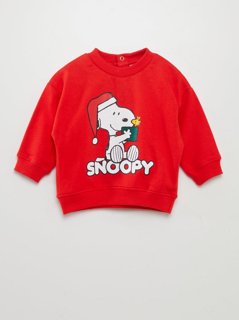 Sweater met 'Snoopy'-print ROOD - Kiabi