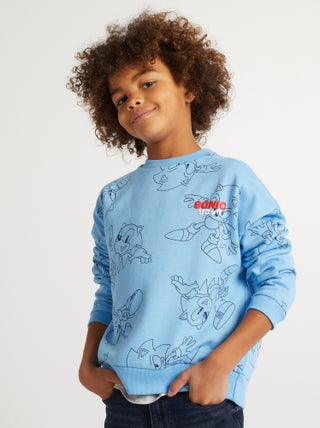 Sweater met Sonic-print