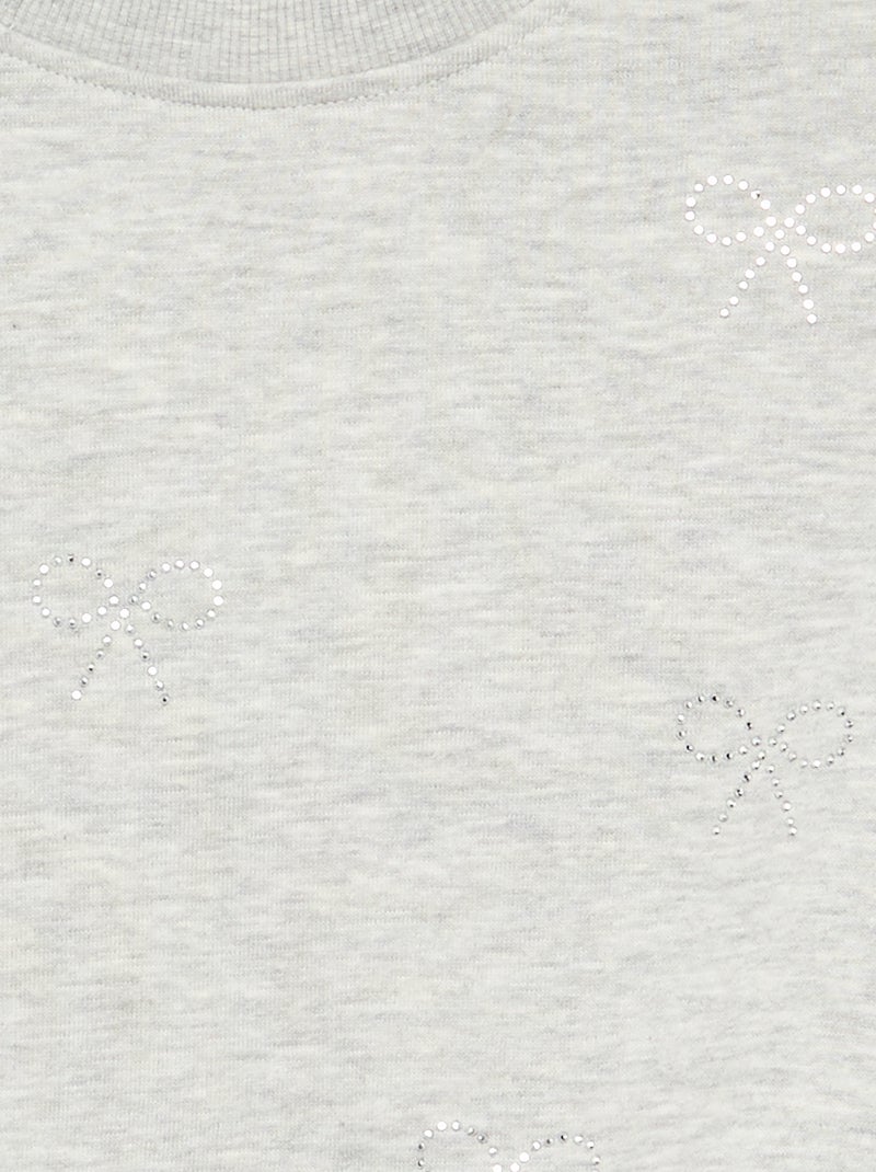 Sweater met strass-sterren Grijs - Kiabi