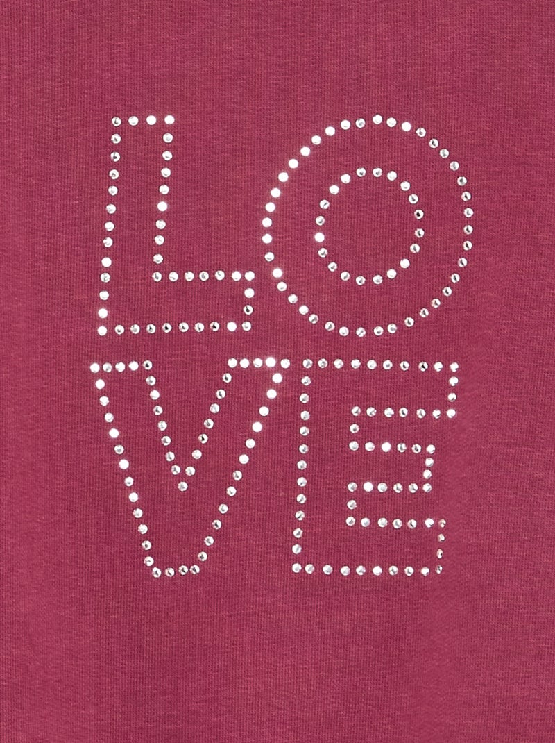 Sweater met strass-sterren Paars - Kiabi