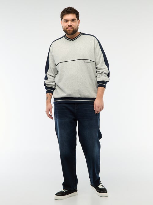 Sweater met V-hals van French Terry - Kiabi