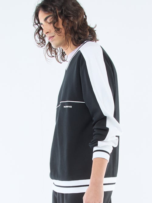 Sweater met V-hals van french terry - Kiabi