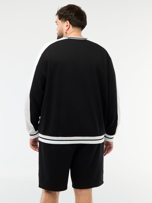 Sweater met V-hals van French Terry - Kiabi