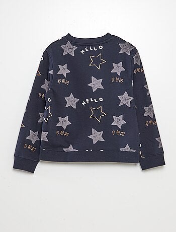 Sweater van dunne joggingstof met motiefje