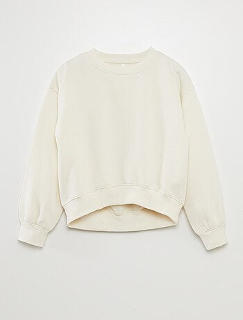 Sweater van effen joggingstof