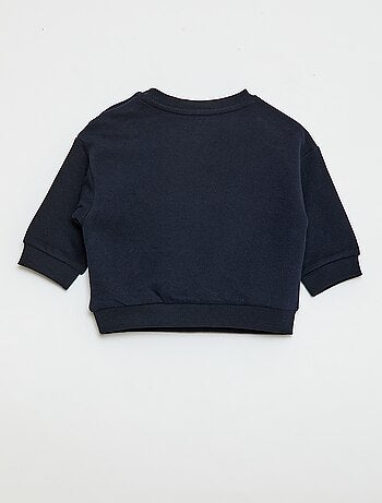 Sweater van effen joggingstof