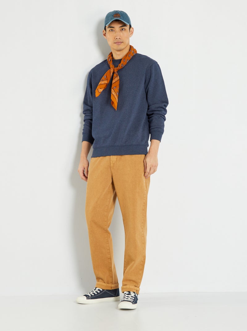 Sweater van effen joggingstof blauw - Kiabi