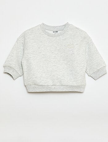 Sweater van effen joggingstof