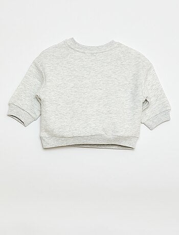 Sweater van effen joggingstof