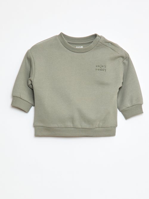 Sweater van effen joggingstof - Kiabi
