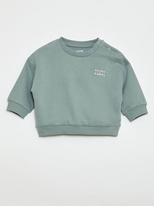 Sweater van effen joggingstof - Kiabi